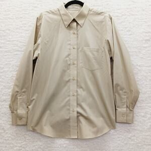 Blouse Beige Quiet Luxury Office Chic Minimalist Academia Preppy Capsule Size 10